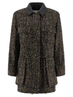 Mehrfarbige Jacke aus reiner Schurwolle