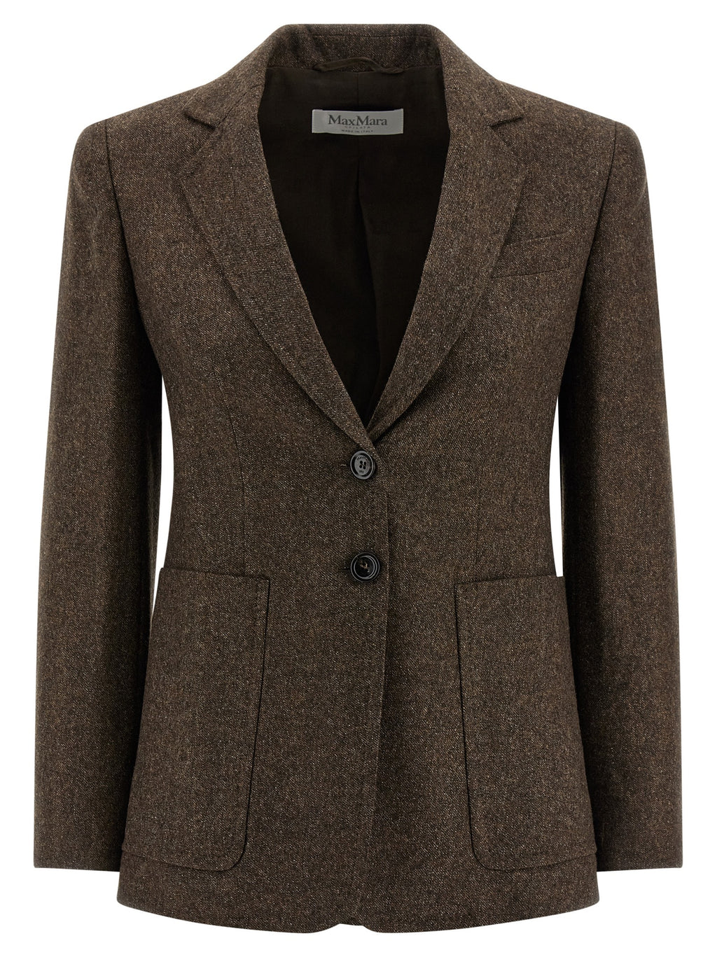 Brauner Blazer aus reiner Schurwolle