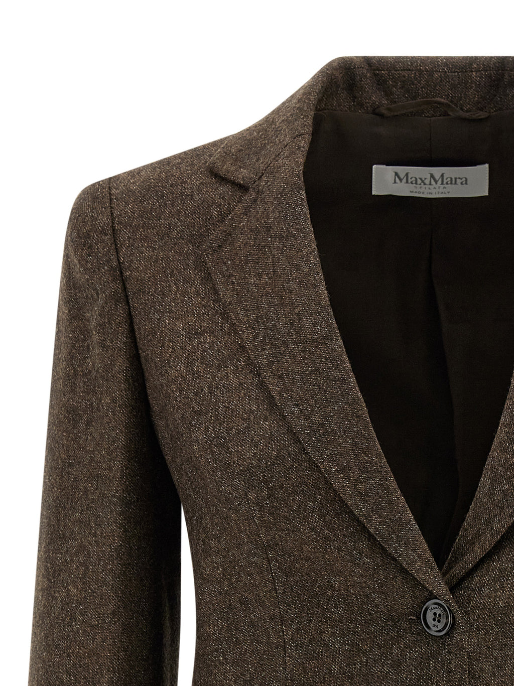 Brauner Blazer aus reiner Schurwolle