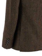 Brauner Blazer aus reiner Schurwolle