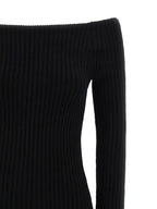 Langes Wollkleid in Schwarz