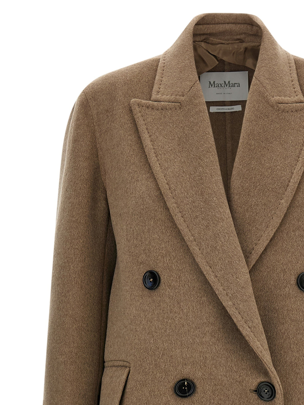 Beiger Kaschmir-Mantel Max Mara