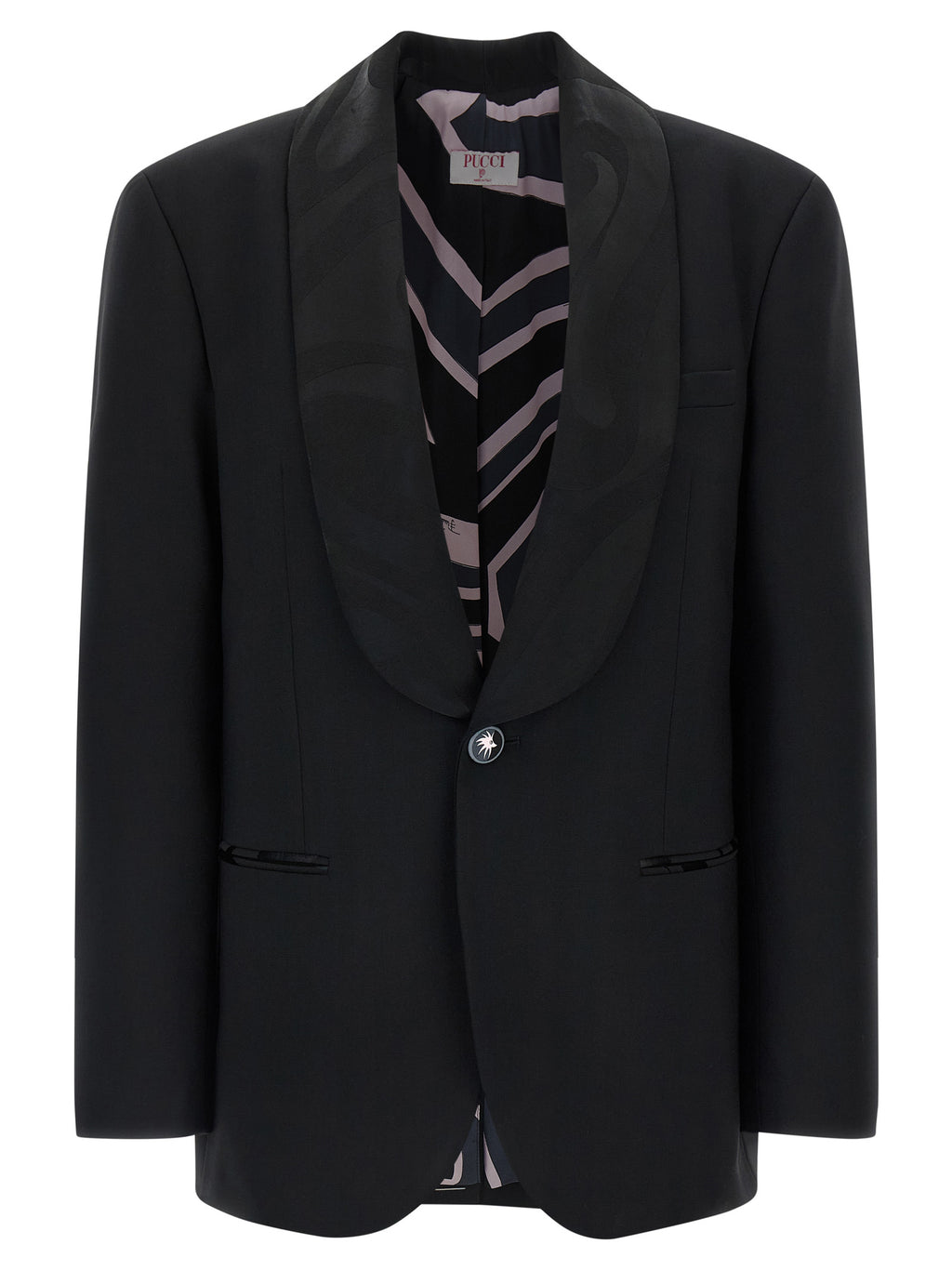 Schwarzer Blazer aus reiner Schurwolle