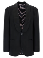 Schwarzer Blazer aus reiner Schurwolle