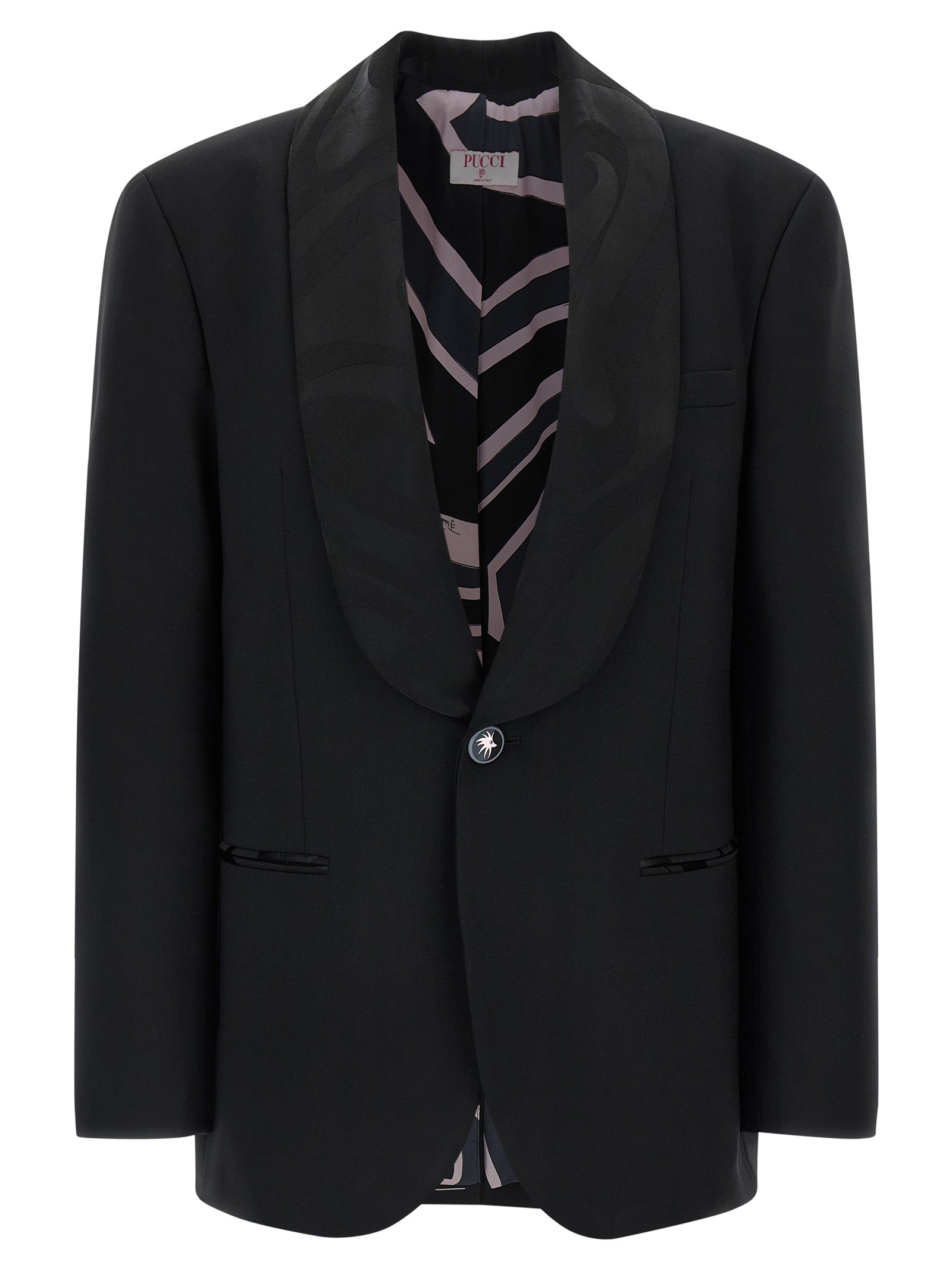 Schwarzer Blazer aus reiner Schurwolle