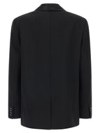 Schwarzer Blazer aus reiner Schurwolle