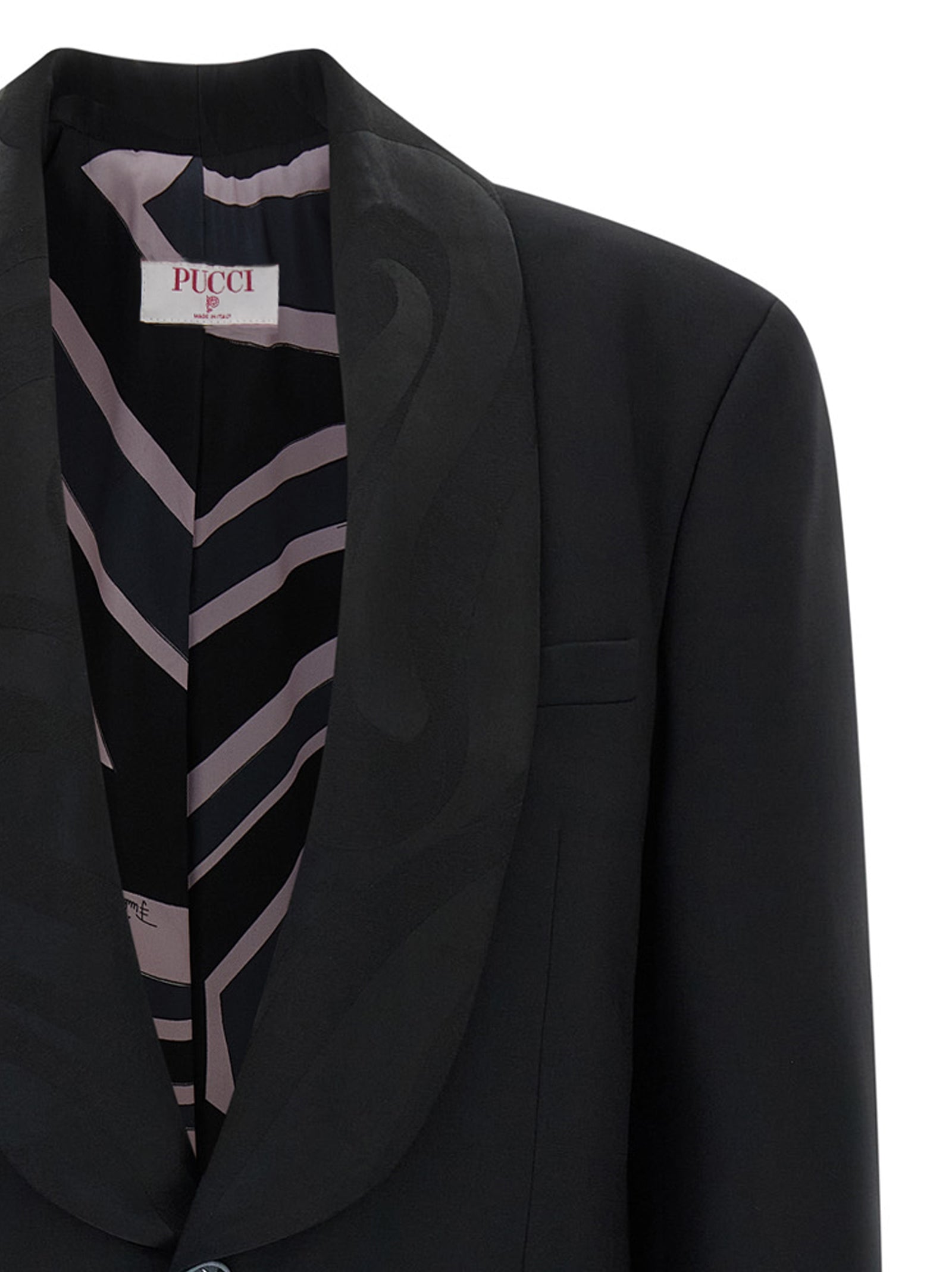 Schwarzer Blazer aus reiner Schurwolle