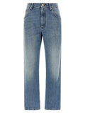 Blaue Jeans aus Baumwolle im geraden Schnitt