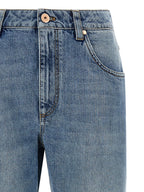 Blaue Jeans aus Baumwolle im geraden Schnitt