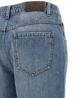 Blaue Jeans aus Baumwolle im geraden Schnitt