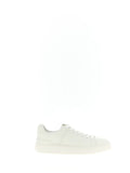 Weiße Kalbsleder Low-Top-Sneaker