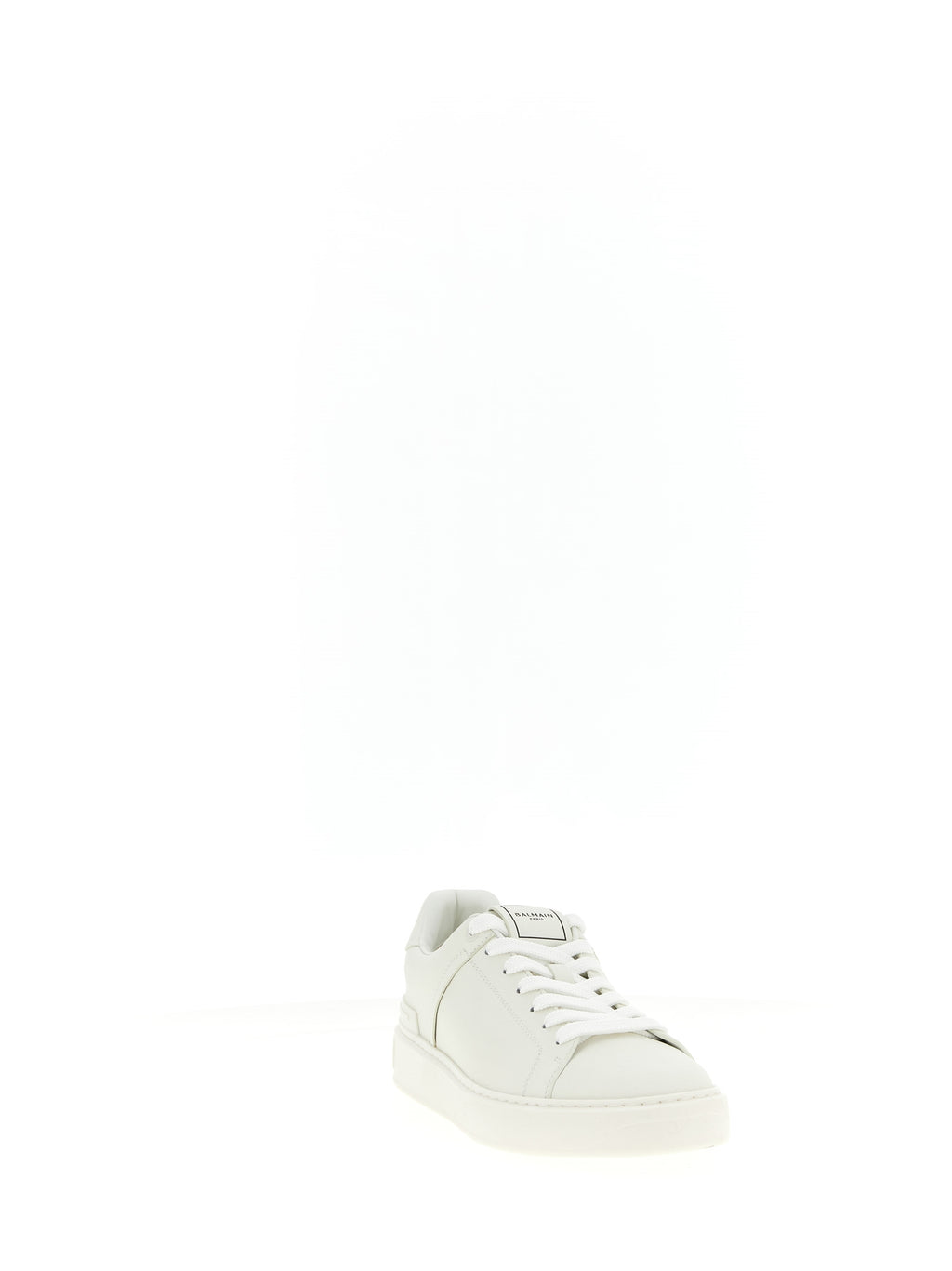Weiße Kalbsleder Low-Top-Sneaker