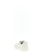 Weiße Kalbsleder Low-Top-Sneaker