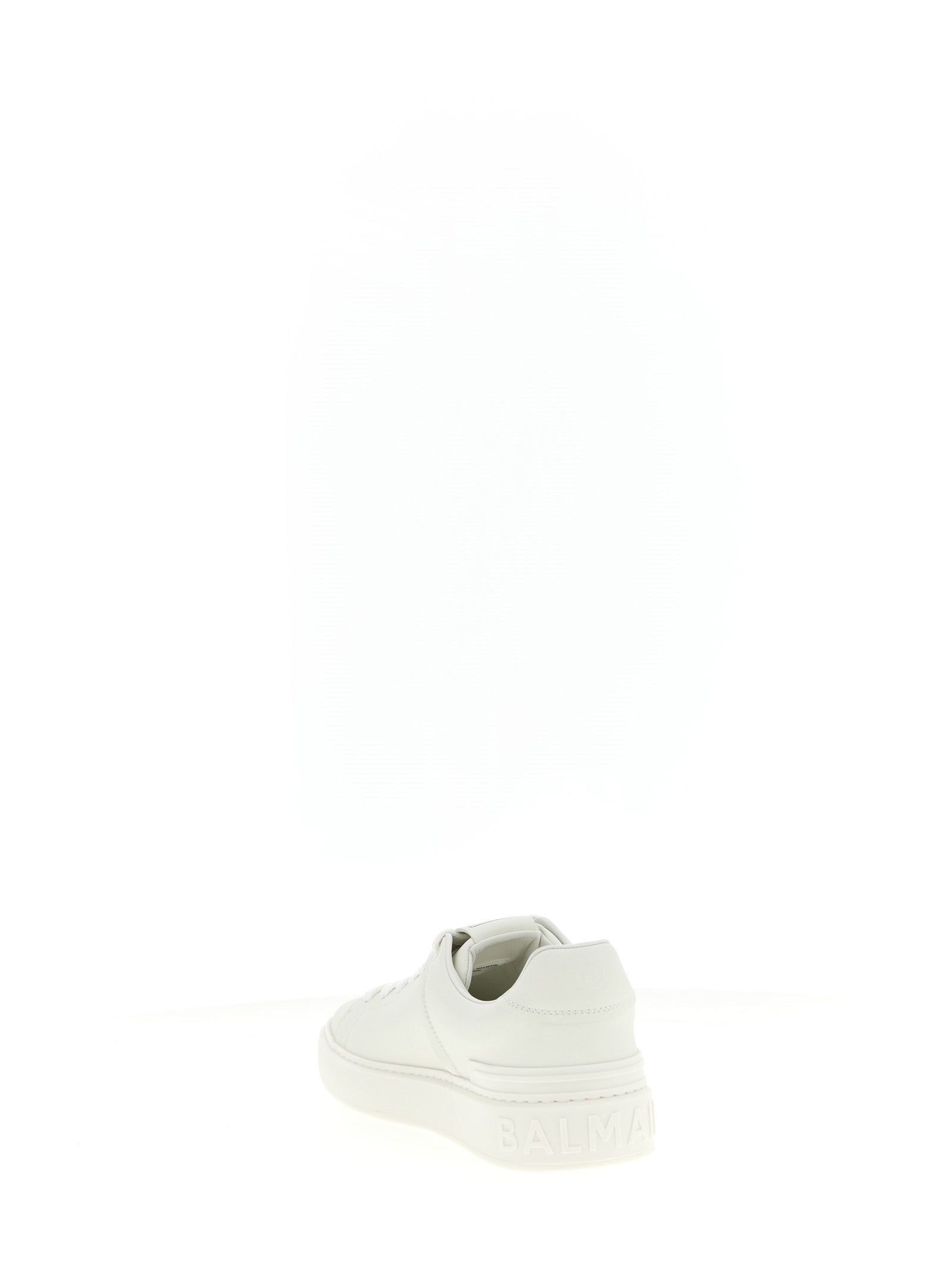 Weiße Kalbsleder Low-Top-Sneaker