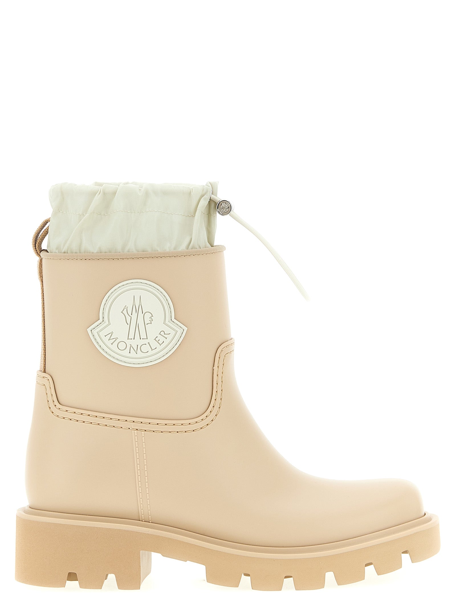 Beige PVC Stiefeletten
