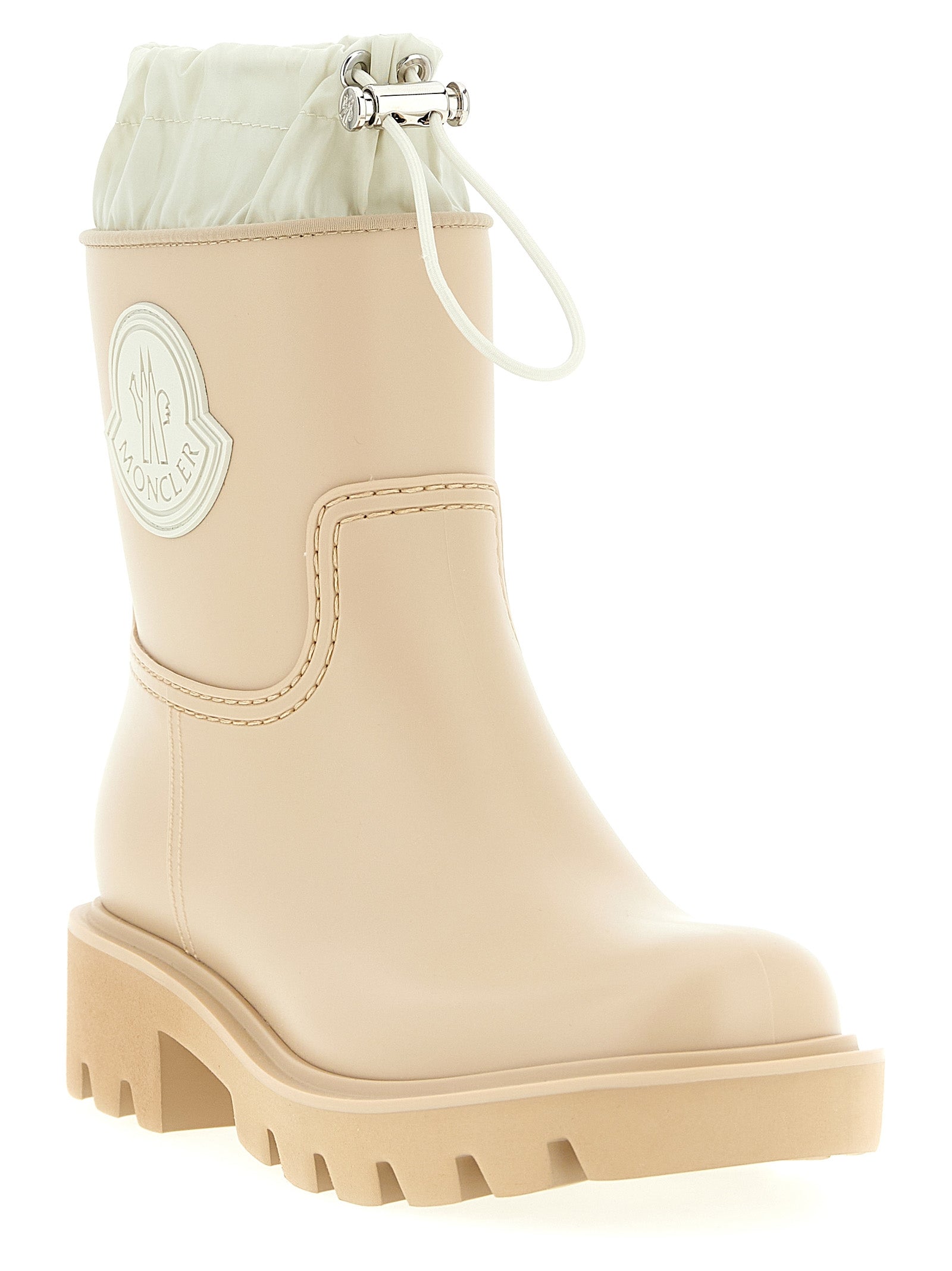 Beige PVC Stiefeletten
