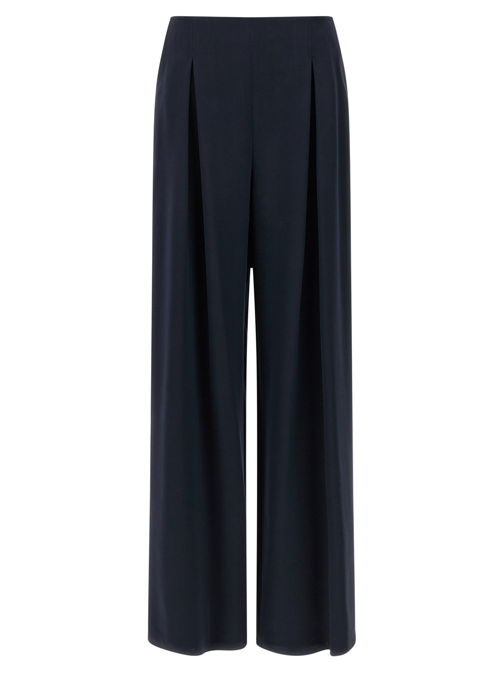 Blaue Seidenhose für die Freizeit
