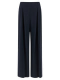 Blaue Seidenhose für die Freizeit