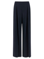 Blaue Seidenhose für die Freizeit