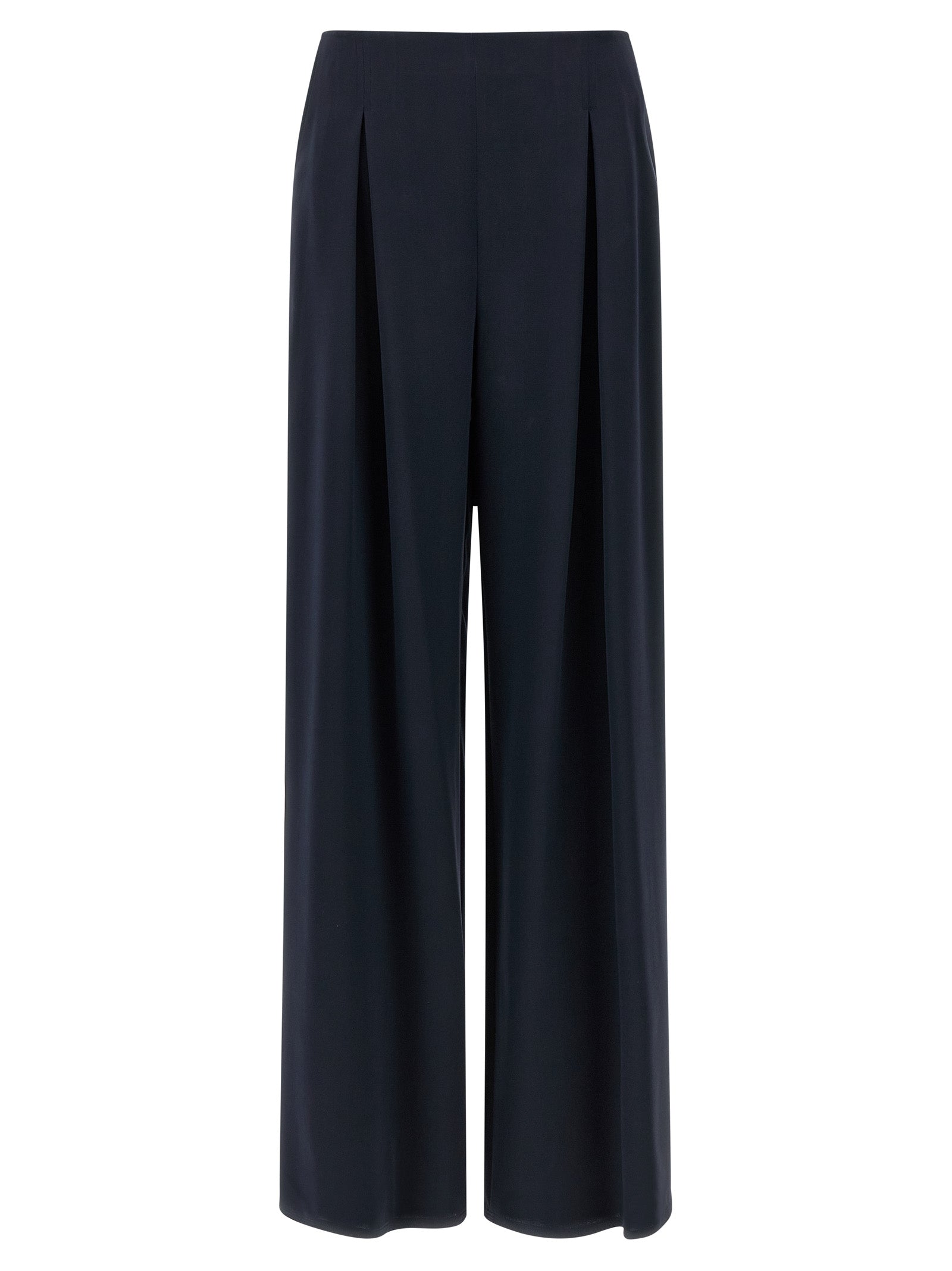Blaue Seidenhose für die Freizeit
