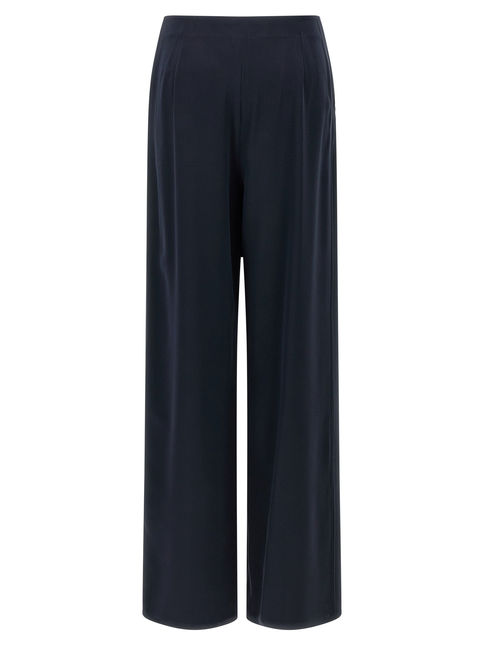 Blaue Seidenhose für die Freizeit