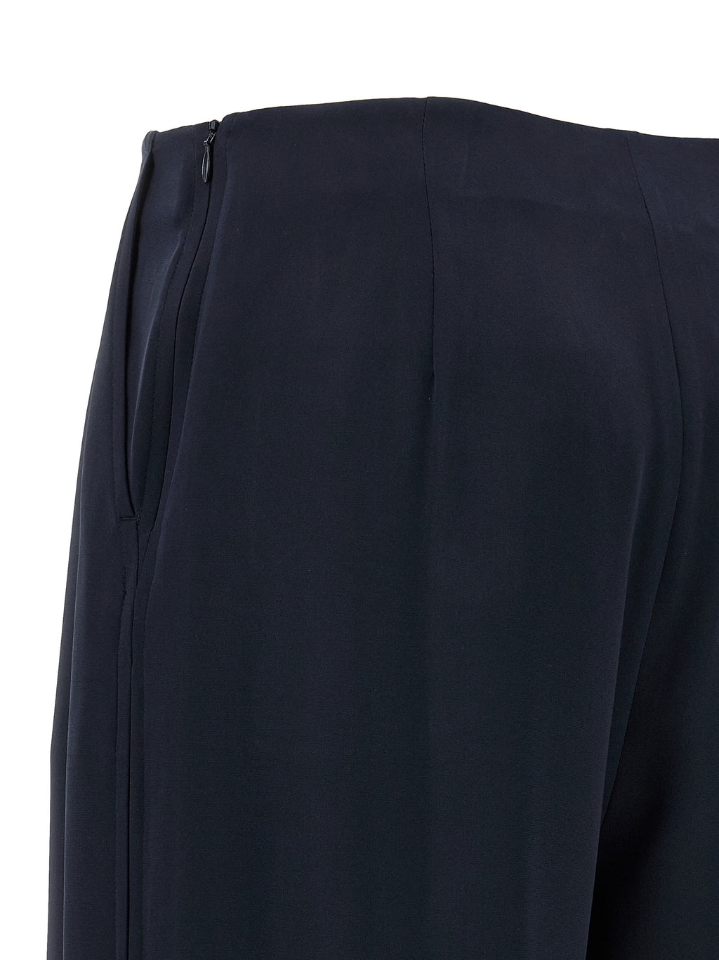 Blaue Seidenhose für die Freizeit
