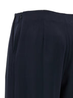 Blaue Seidenhose für die Freizeit