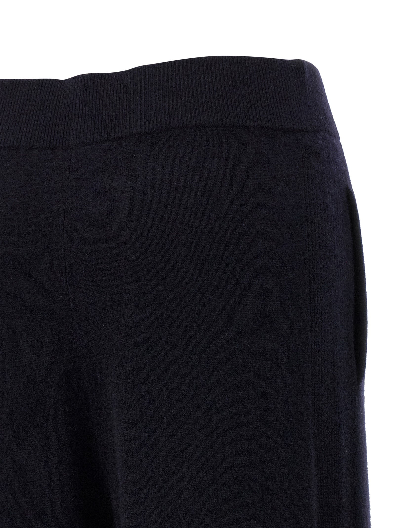 Blaue Kaschmir-Freizeithose