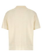 Weißes Woll-Poloshirt