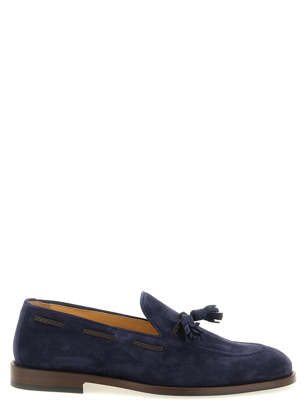 Mokassins aus blauem Kalbsleder