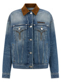 Blaue Jeansjacke aus Baumwolle