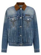 Blaue Jeansjacke aus Baumwolle