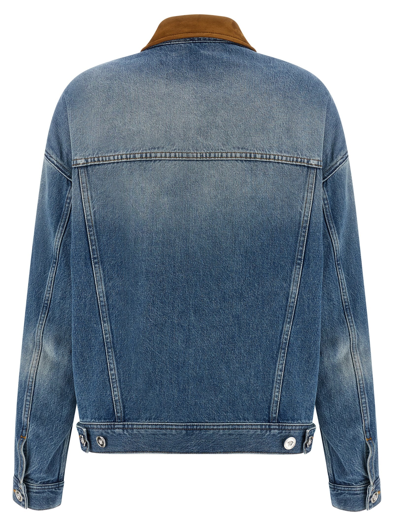 Blaue Jeansjacke aus Baumwolle