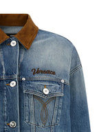 Blaue Jeansjacke aus Baumwolle