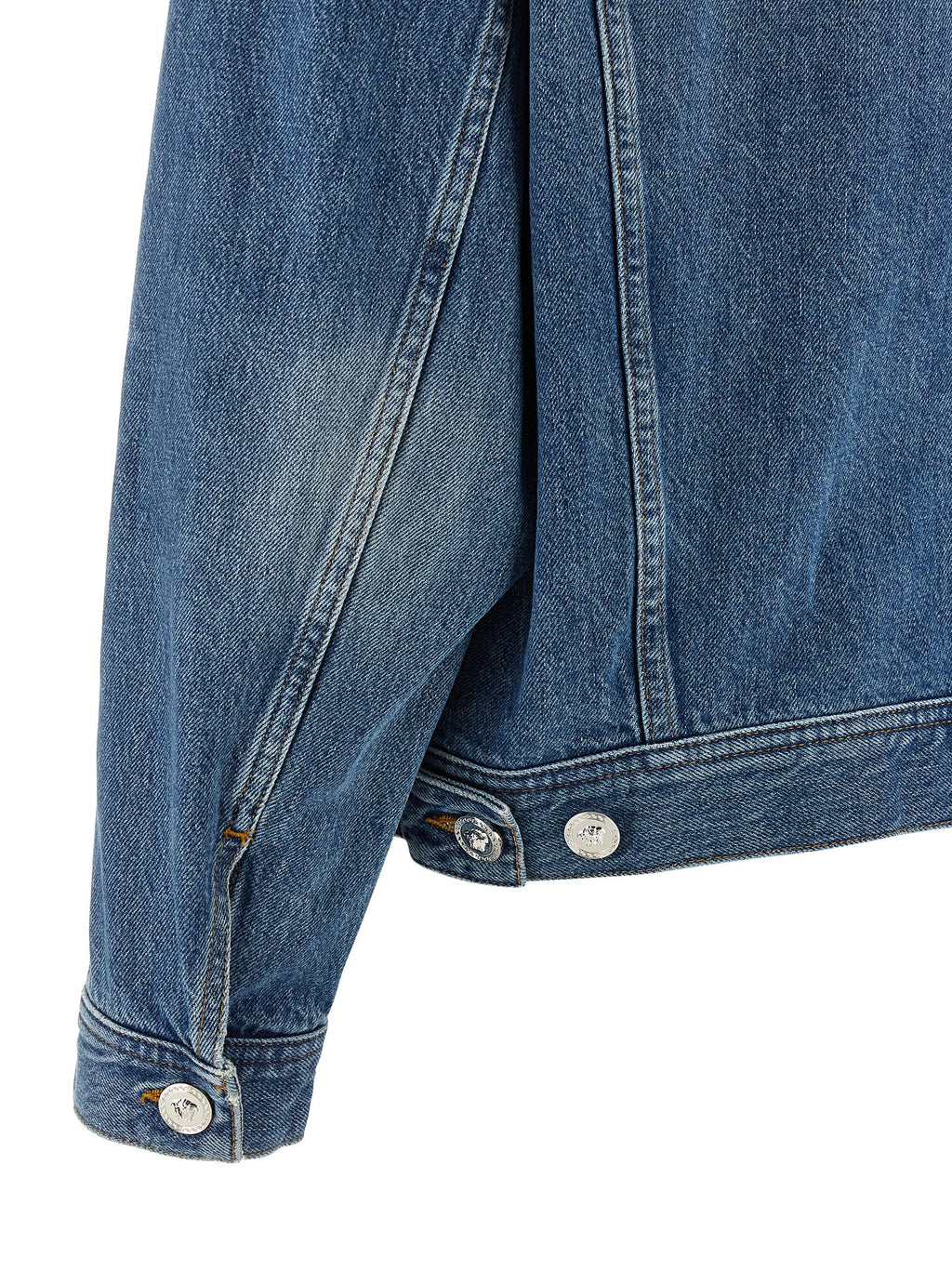 Blaue Jeansjacke aus Baumwolle