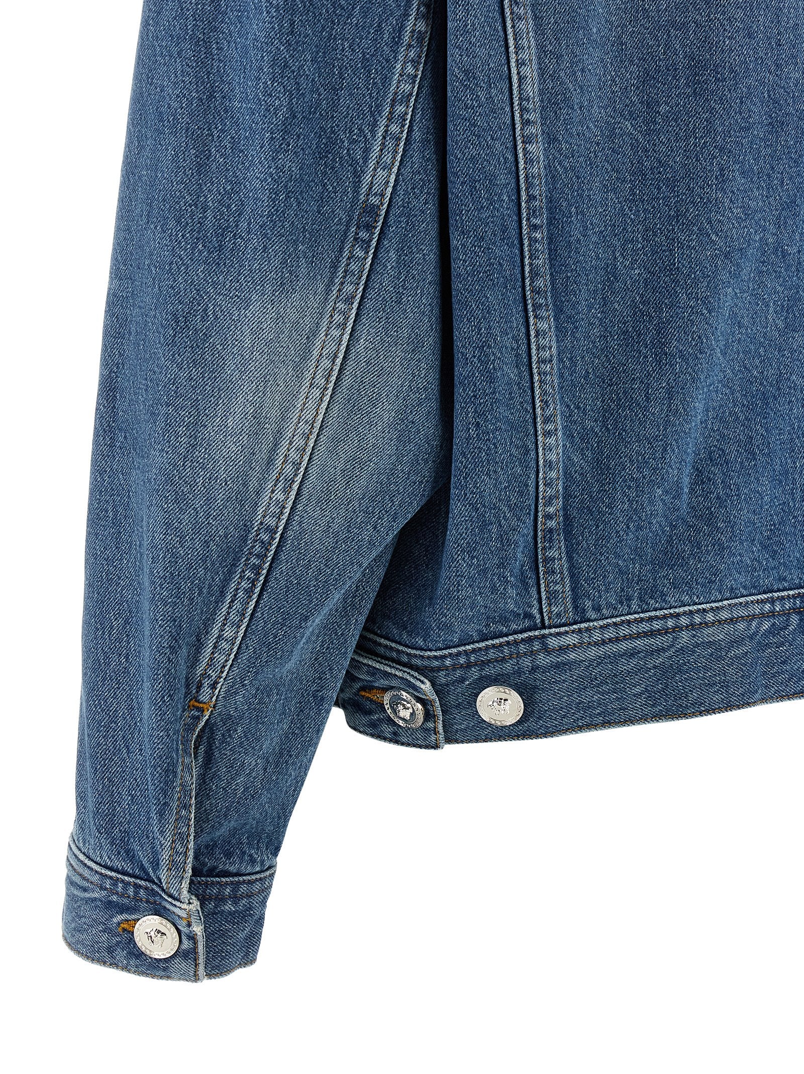 Blaue Jeansjacke aus Baumwolle