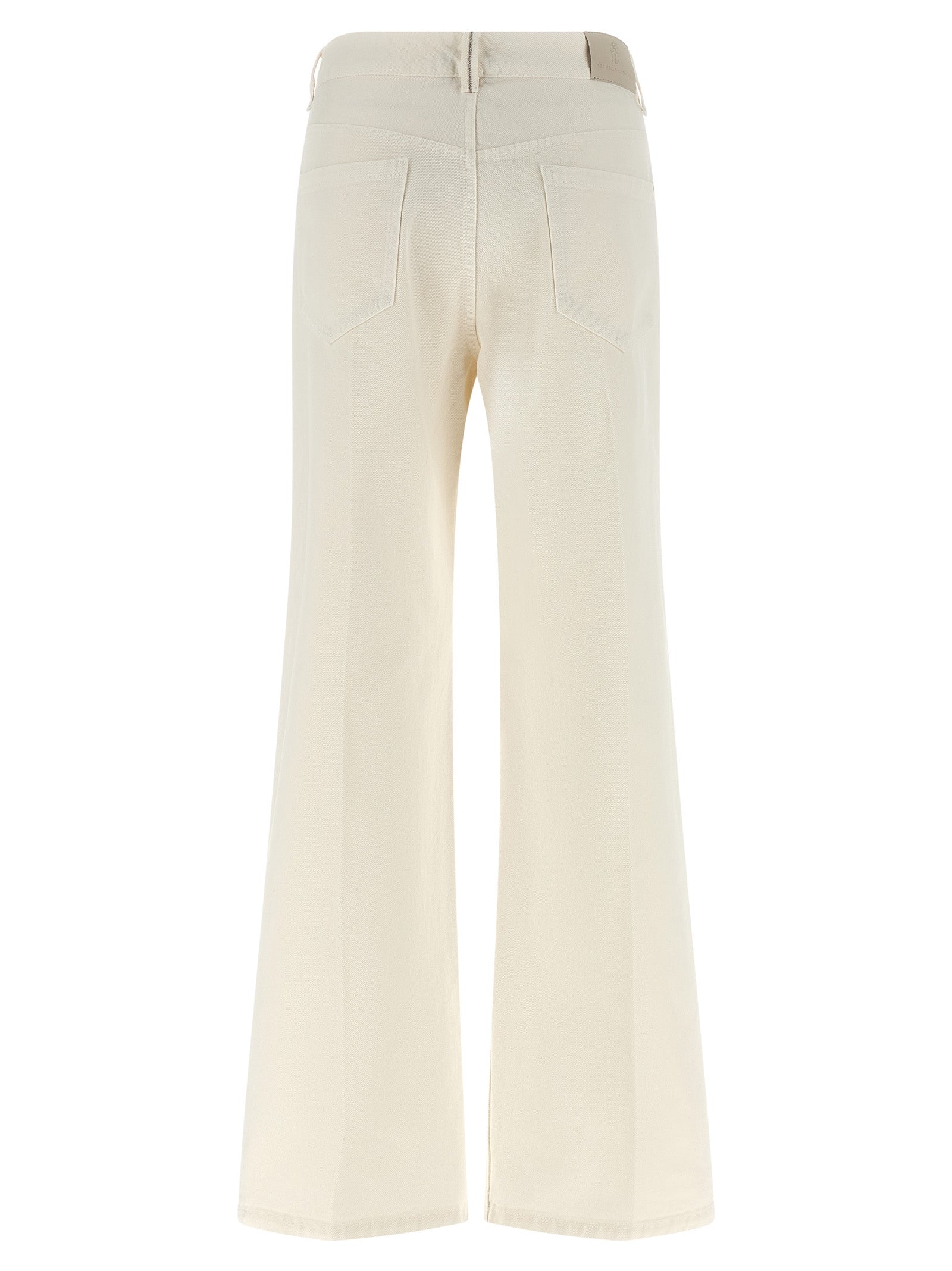Weiße Baumwolljeans im Relaxed Fit