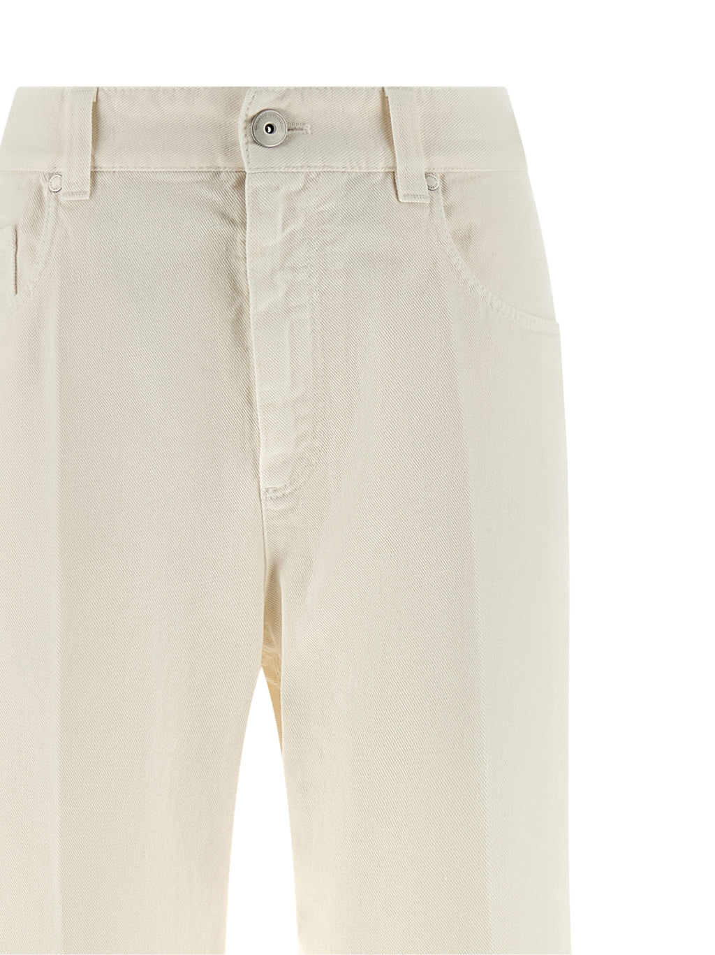 Weiße Baumwolljeans im Relaxed Fit