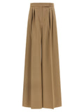 Braune Bundfaltenhose mit Nadelstreifen
