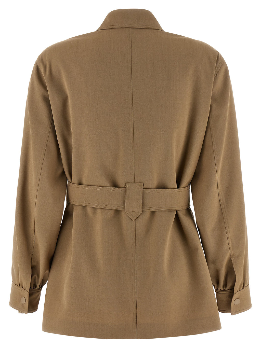 Bluse aus reiner Schurwolle in Beige