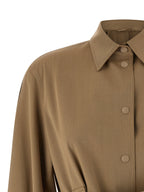 Bluse aus reiner Schurwolle in Beige