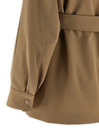 Bluse aus reiner Schurwolle in Beige