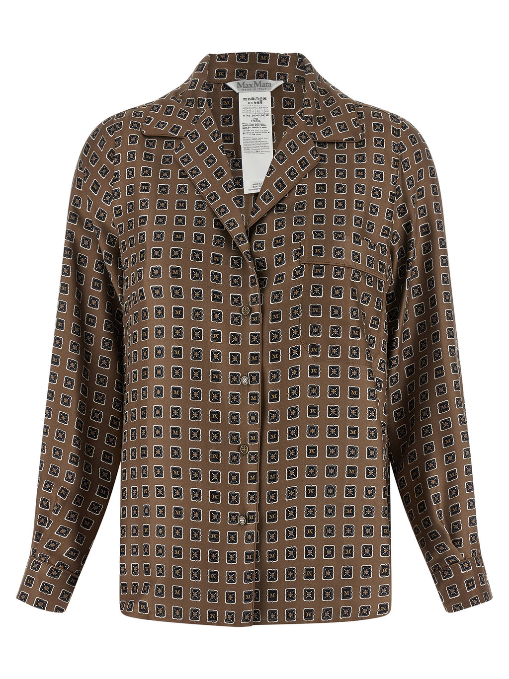 Braune Seidenbluse