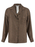 Braune Seidenbluse