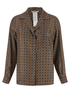 Braune Seidenbluse