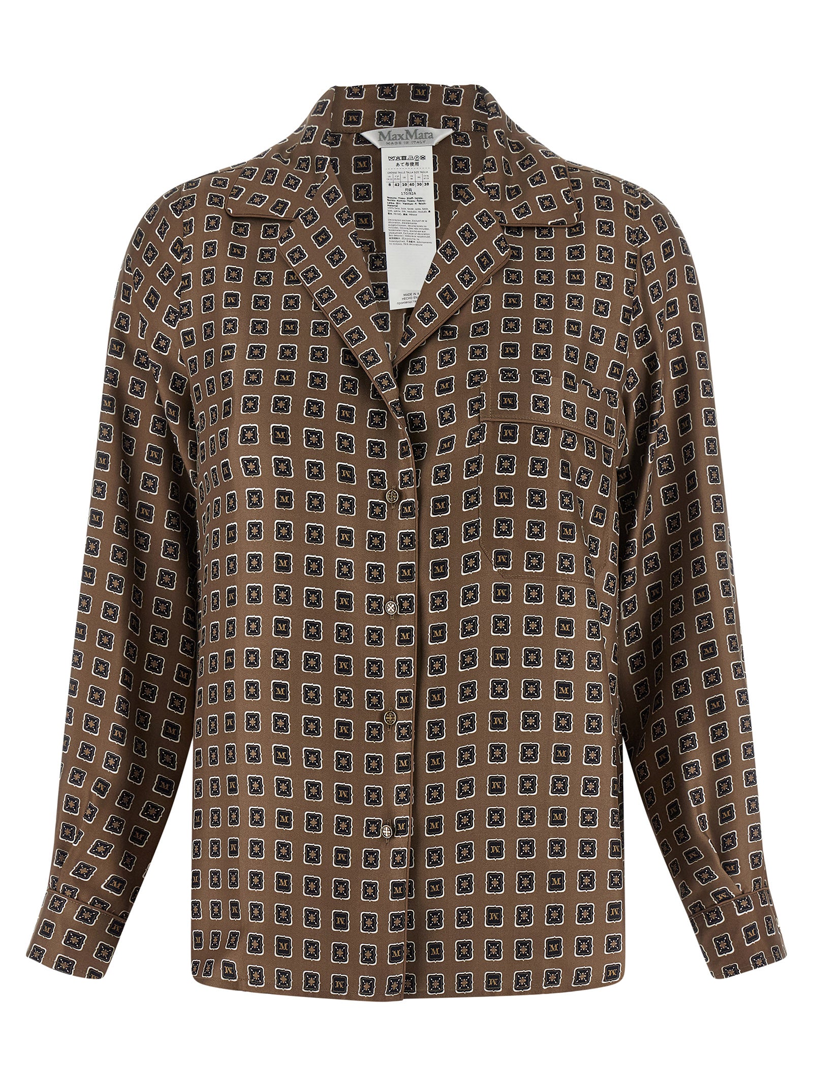 Braune Seidenbluse