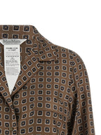 Braune Seidenbluse