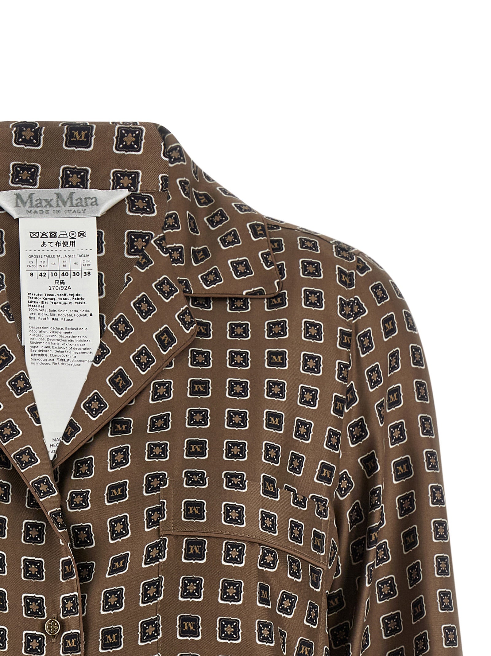 Braune Seidenbluse