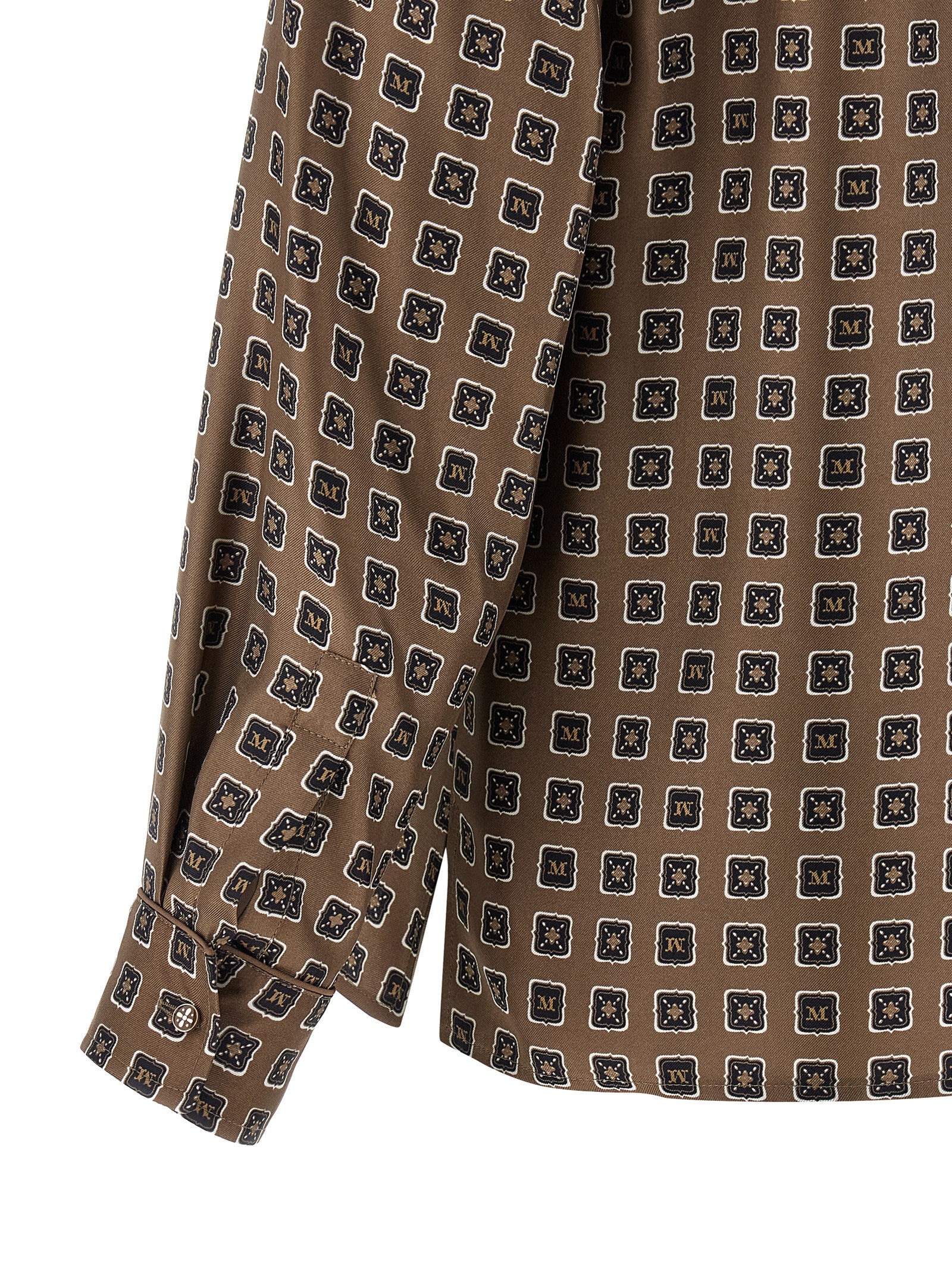 Braune Seidenbluse