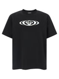 Schwarzes Bio-Baumwoll-T-Shirt
